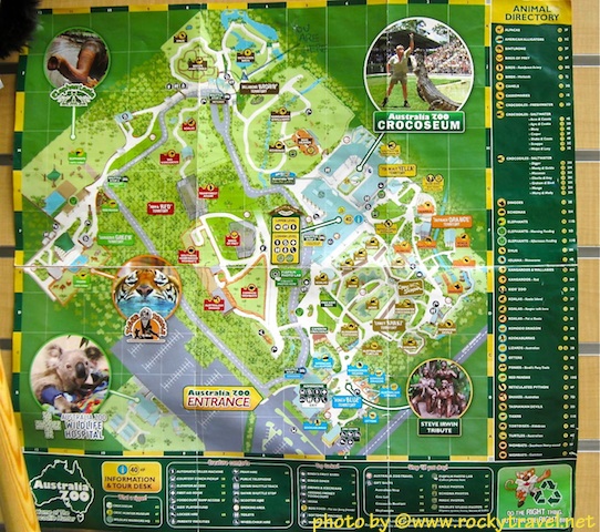 Australia Zoo Map australiazoomap